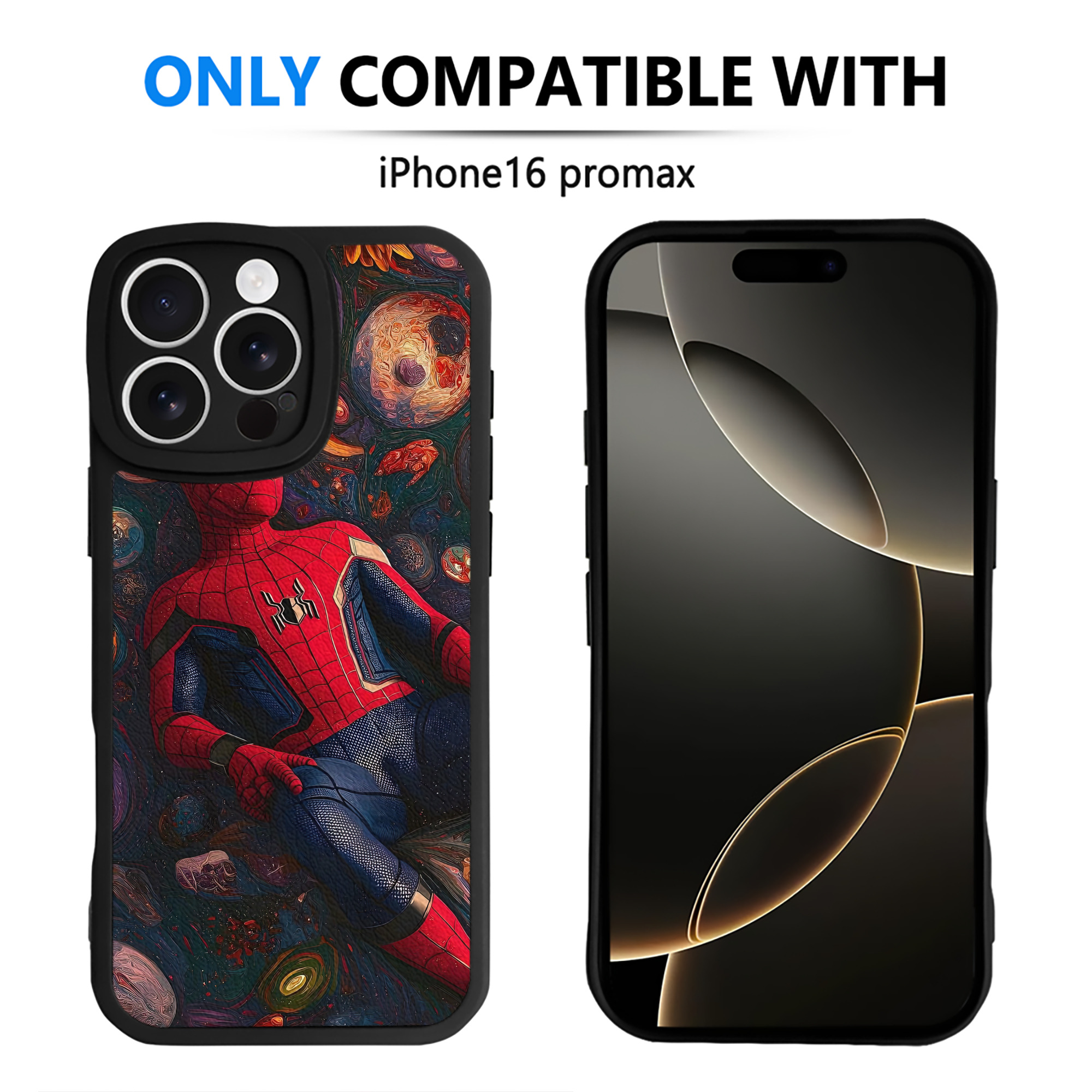 （画像用） Spider Man スパイダーマン 【iPhone 16シリーズ対応】シリコンスマホケース（レザー調） 材質：シリコン